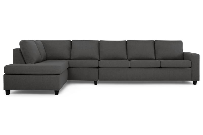Crazy 5-personers Venstrevendt L-formet Chaiselongsofa i Stof - Mørkegrå - Møbler - Sofaer - Sofa med chaiselong