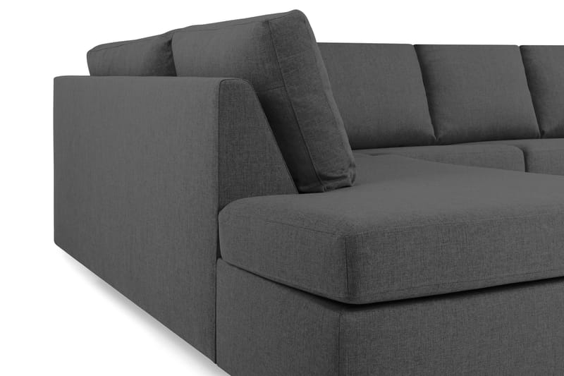 Crazy 5-personers Venstrevendt L-formet Chaiselongsofa i Stof - Mørkegrå - Møbler - Sofaer - Sofa med chaiselong