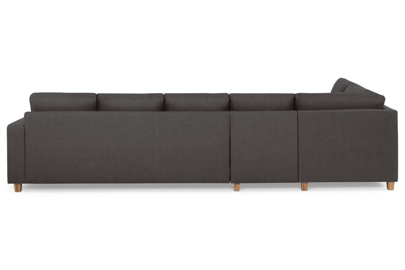 Crazy 5-personers Venstrevendt L-formet Chaiselongsofa i Stof - Mørkegrå - Møbler - Sofaer - Sofa med chaiselong
