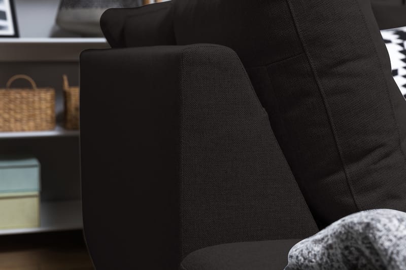 Crazy 5-personers Venstrevendt L-formet Chaiselongsofa i Stof - Antracit - Møbler - Sofaer - Sofa med chaiselong