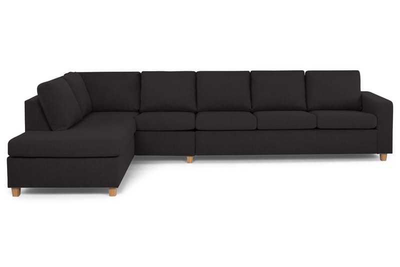 Crazy 5-personers Venstrevendt L-formet Chaiselongsofa i Stof - Antracit - Møbler - Sofaer - Sofa med chaiselong