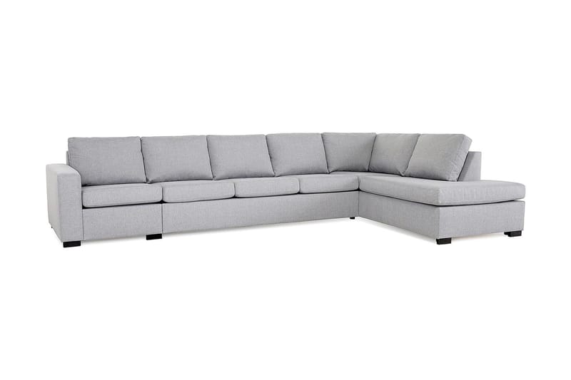Crazy 5-personers Højrevendt L-formet Chaiselongsofa i Stof - Grå - Møbler - Sofaer - Sofa med chaiselong - 4 personers sofa med chaiselong