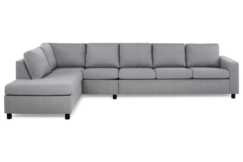 Crazy 5-personers Venstrevendt L-formet Chaiselongsofa i Stof - Grå - Møbler - Sofaer - Sofa med chaiselong