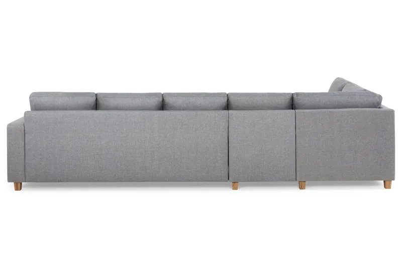 Crazy 5-personers Venstrevendt L-formet Chaiselongsofa i Stof - Grå - Møbler - Sofaer - Sofa med chaiselong - 4 personers sofa med chaiselong