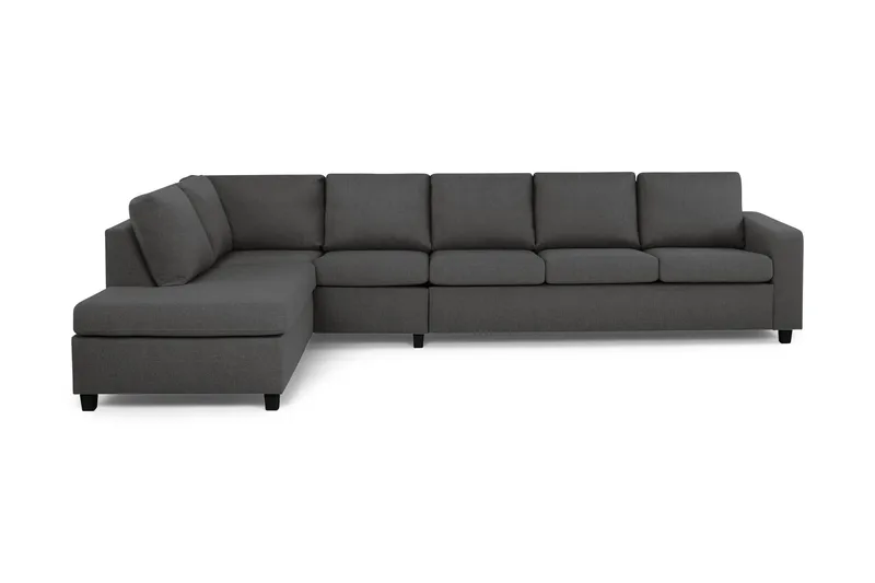 Crazy 5-personers Venstrevendt L-formet Chaiselongsofa i Stof - Mørkegrå - Møbler - Sofaer - Sofa med chaiselong - 4 personers sofa med chaiselong