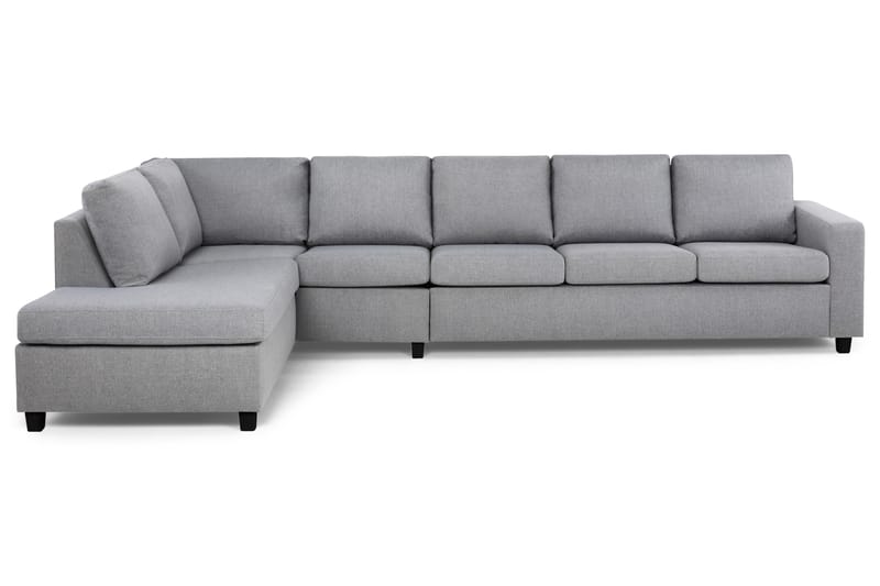 Crazy 5-personers Venstrevendt L-formet Chaiselongsofa i Stof - Grå - Møbler - Sofaer - Sofa med chaiselong