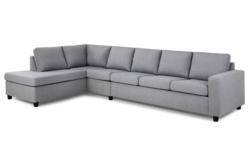 Crazy 5-personers Venstrevendt L-formet Chaiselongsofa i Stof - Grå - Møbler - Sofaer - Sofa med chaiselong