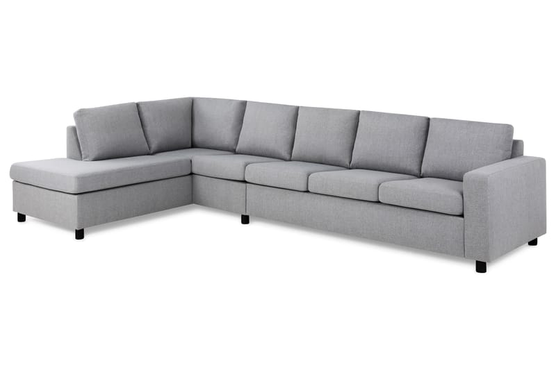 Crazy 5-personers Venstrevendt L-formet Chaiselongsofa i Stof - Grå - Møbler - Sofaer - Sofa med chaiselong