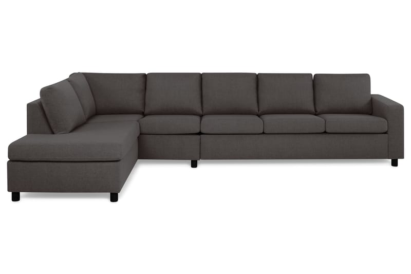 Crazy 5-personers Venstrevendt L-formet Chaiselongsofa i Stof - Mørkegrå - Møbler - Sofaer - Sofa med chaiselong