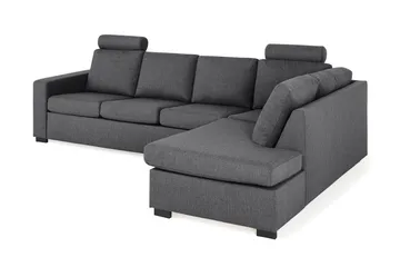 Crazy Limited Edition 4-personers Højrevendt L-formet Chaiselongsofa i Stof - Mørkegrå - Møbler - Sofaer - Sofa med chaiselong
