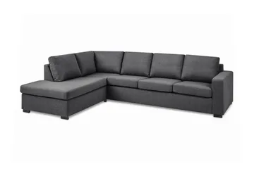 Crazy Limited Edition 4-personers Venstrevendt L-formet Chaiselongsofa i Stof - Mørkegrå - Møbler - Sofaer - Sofa med chaiselong