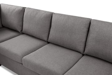 Crazy Limited Edition 4-personers Venstrevendt L-formet Dyb Chaiselongsofa i Stof - Grå - Møbler - Sofaer - Sofa med chaiselong - 4 personers sofa med chaiselong