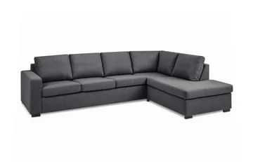 Crazy Limited Edition 4-personers Højrevendt L-formet Chaiselongsofa i Stof - Mørkegrå - Møbler - Sofaer - Sofa med chaiselong