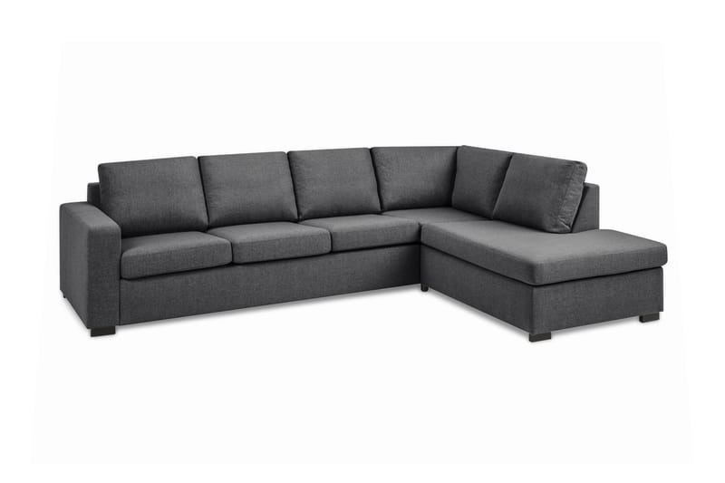 Crazy Limited Edition 4-personers Højrevendt L-formet Chaiselongsofa i Stof - Mørkegrå - Møbler - Sofaer - Sofa med chaiselong
