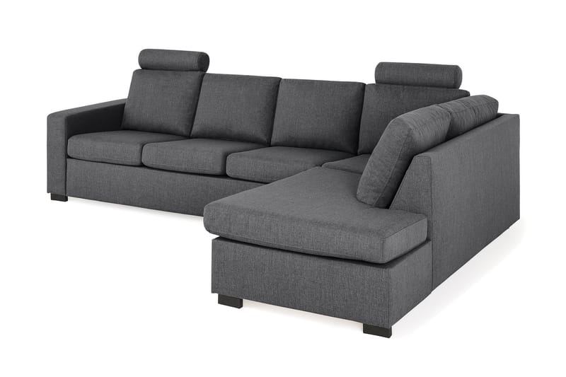 Crazy Limited Edition 4-personers Højrevendt L-formet Chaiselongsofa i Stof - Mørkegrå - Møbler - Sofaer - Sofa med chaiselong