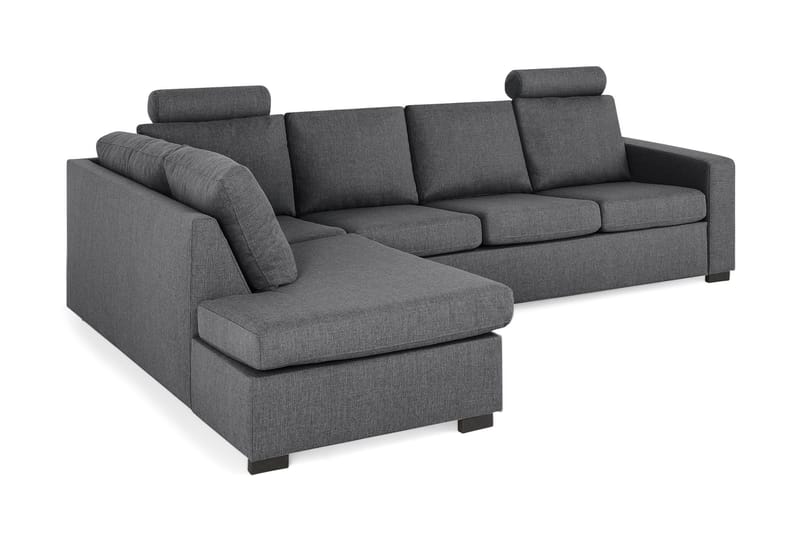 Crazy Limited Edition 4-personers Venstrevendt L-formet Chaiselongsofa i Stof - Mørkegrå - Møbler - Sofaer - Sofa med chaiselong