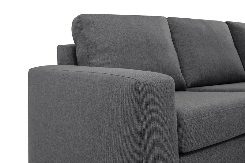Crazy Limited Edition 4-personers Højrevendt L-formet Chaiselongsofa i Stof - Mørkegrå - Møbler - Sofaer - Sofa med chaiselong