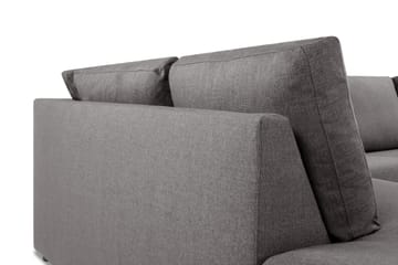 Crazy Limited Edition 4-personers Venstrevendt L-formet Dyb Chaiselongsofa i Stof - Grå - Møbler - Sofaer - Sofa med chaiselong - 4 personers sofa med chaiselong