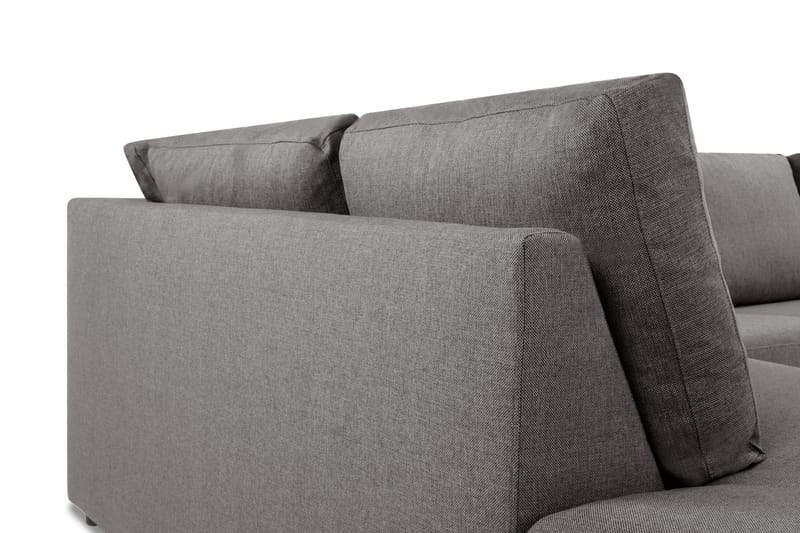 Crazy Limited Edition 4-personers Venstrevendt L-formet Dyb Chaiselongsofa i Stof - Grå - Møbler - Sofaer - Sofa med chaiselong - 4 personers sofa med chaiselong