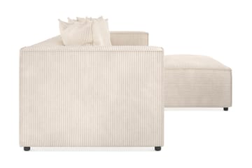 Cubo 4-personers L-formet Dyb Modulsofa med Divan i Manchester - Beige - Møbler - Sofaer - Sofa med chaiselong