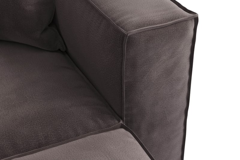 Cubo 4-personers L-formet Dyb Modulsofa med Divan i Fløjl - Mørkegrå - Møbler - Sofaer - Sofa med chaiselong