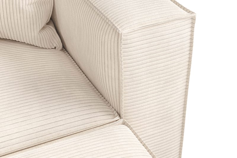 Cubo 4-personers L-formet Dyb Modulsofa med Divan i Manchester - Beige - Møbler - Sofaer - Sofa med chaiselong