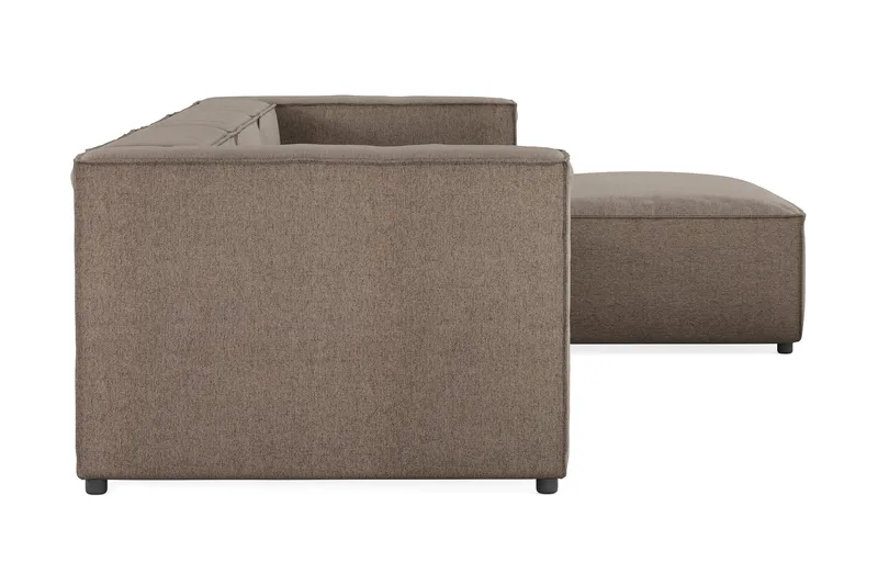 Cubo 4-personers Vendbar L-formet Dyb Modulsofa med Divan i Stof - Grå - Møbler - Sofaer - Sofa med chaiselong - 3 personers sofa med chaiselong