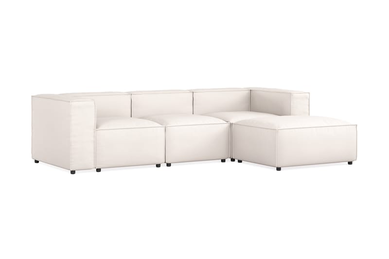 Cubo 4-personers Vendbar L-formet Dyb Modulsofa med Divan i Stof - Hvid - Møbler - Sofaer - Sofa med chaiselong