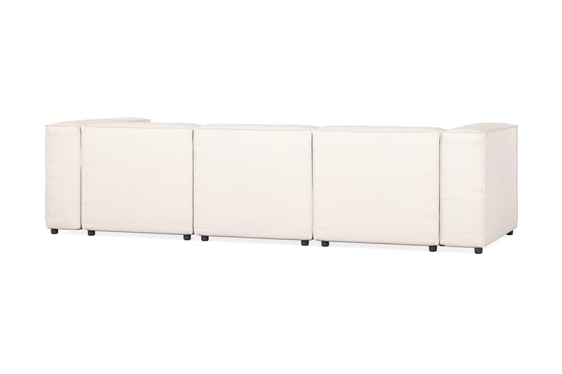 Cubo 4-personers Vendbar L-formet Dyb Modulsofa med Divan i Stof - Hvid - Møbler - Sofaer - Sofa med chaiselong