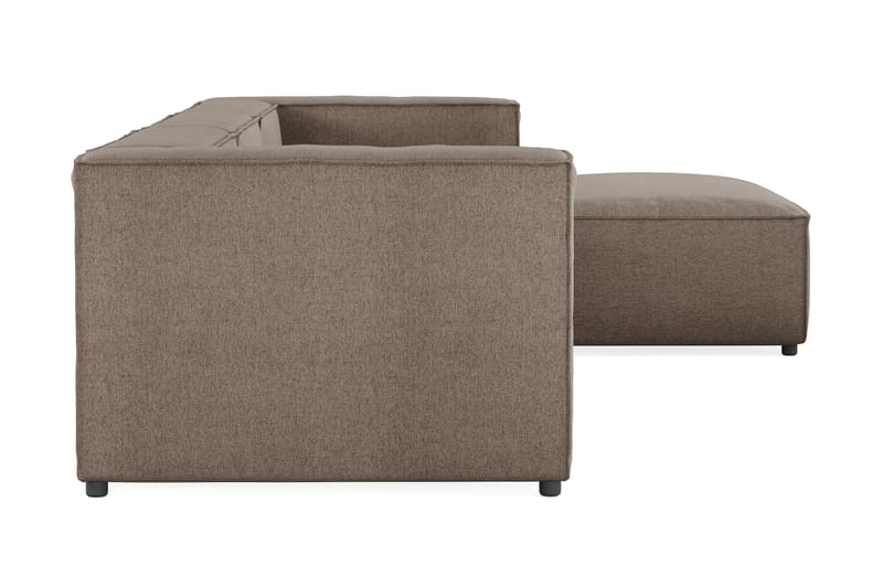 Cubo 4-personers Vendbar L-formet Dyb Modulsofa med Divan i Stof - Grå - Møbler - Sofaer - Sofa med chaiselong
