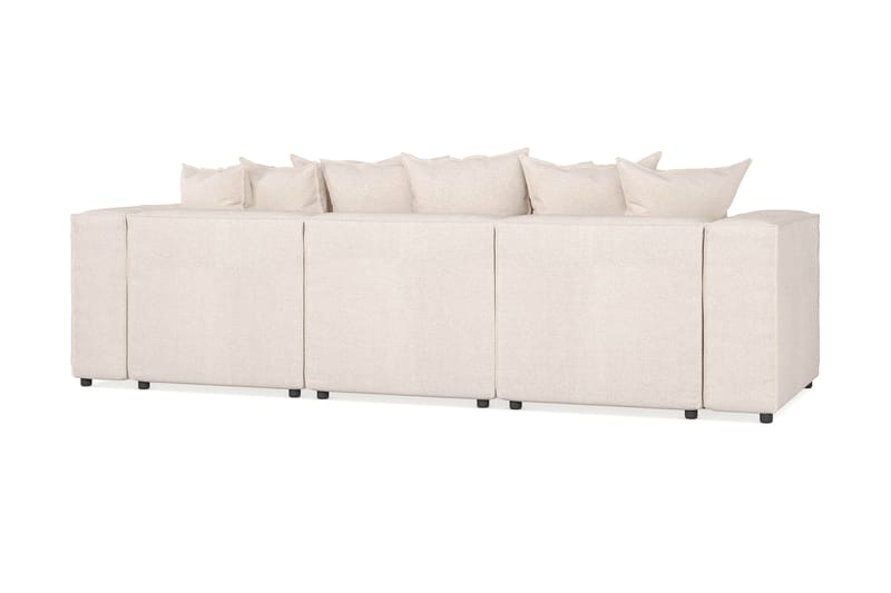 Cubo 4-personers Dyb Modulsofa med Divan i Stof - Beige - Møbler - Sofaer - Sofa med chaiselong - 3 personers sofa med chaiselong