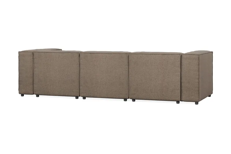 Cubo 4-personers Vendbar L-formet Dyb Modulsofa med Divan i Stof - Grå - Møbler - Sofaer - Sofa med chaiselong - 3 personers sofa med chaiselong