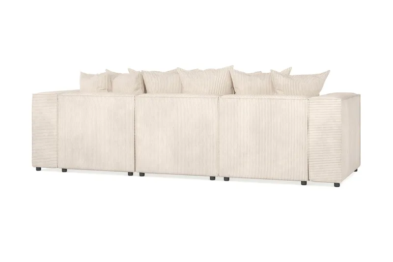 Cubo 4-personers Vendbar L-formet Dyb Modulsofa med Divan i Manchester - Beige - Møbler - Sofaer - Sofa med chaiselong - 3 personers sofa med chaiselong