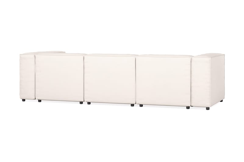 Cubo 4-personers Vendbar L-formet Dyb Modulsofa med Divan i Stof - Hvid - Møbler - Sofaer - Sofa med chaiselong - 3 personers sofa med chaiselong