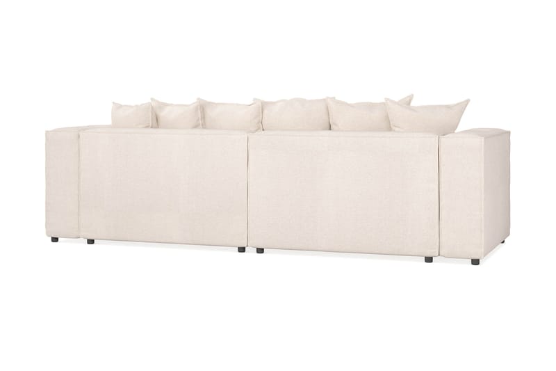 Cubo 4-personers L-formet Dyb Modulsofa med Divan i Stof - Beige - Møbler - Sofaer - Sofa med chaiselong