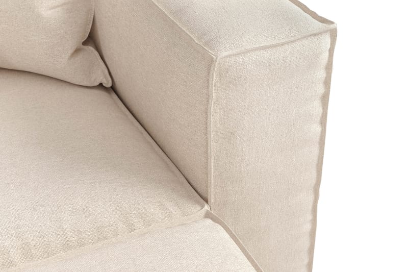 Cubo 4-personers L-formet Dyb Modulsofa med Divan i Stof - Beige - Møbler - Sofaer - Sofa med chaiselong