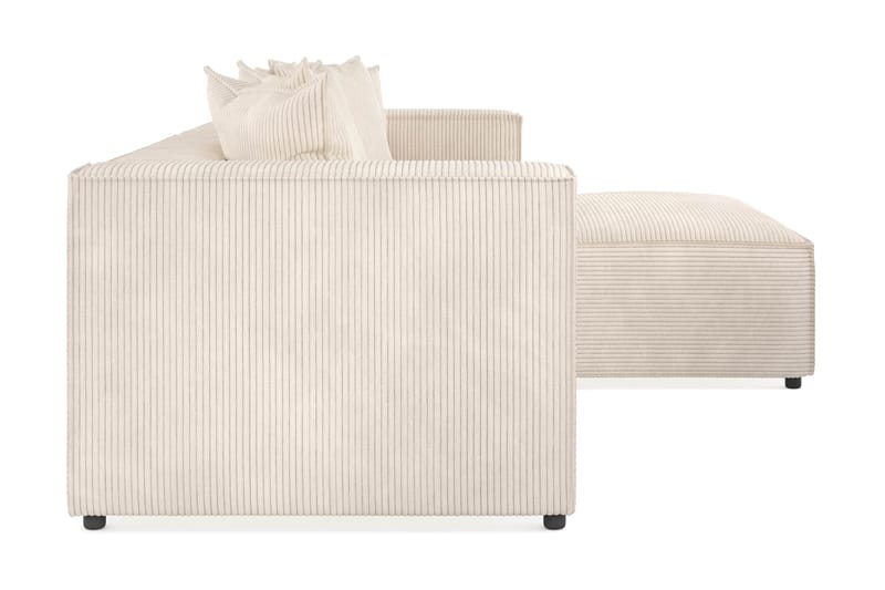 Cubo 4-personers L-formet Dyb Modulsofa med Divan i Manchester - Beige - Møbler - Sofaer - Sofa med chaiselong