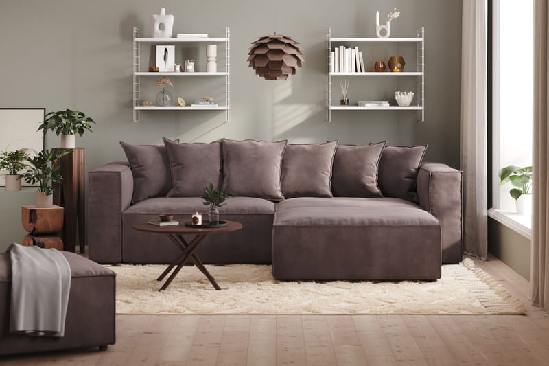 Cubo L-sofa - Beige - Sofa med chaiselong