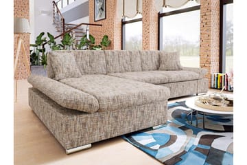 Djerra Sofa med Divan 3-personers - Flerfarvet/Beige - Møbler - Sofaer - Sofa med chaiselong