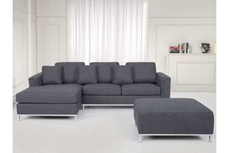 Dugard Hjørnesofa Højre - Mørkegrå - Sofa med chaiselong - 4 personers sofa med chaiselong