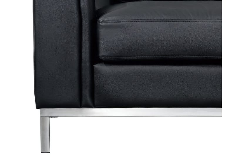 Dugard Hjørnesofa Højre - Sort/Læder - Møbler - Sofaer - Sofa med chaiselong