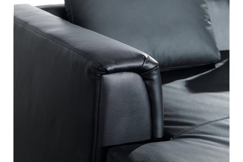 Dugard Hjørnesofa Højre - Sort/Læder - Møbler - Sofaer - Sofa med chaiselong