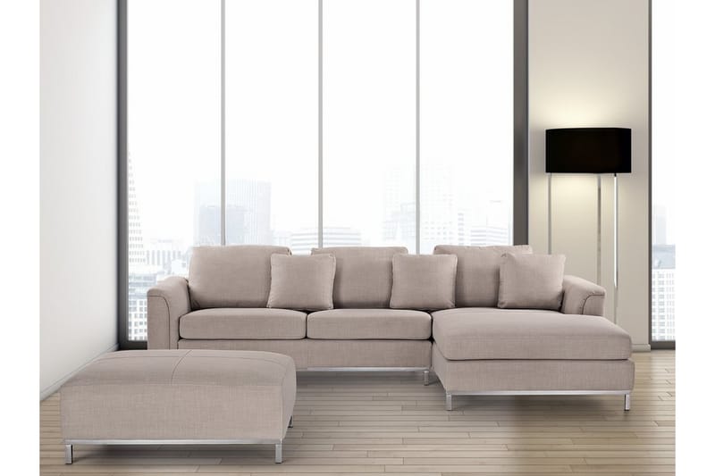 Dugard Hjørnesofa Venstre - Beige - Sofa med chaiselong - 4 personers sofa med chaiselong