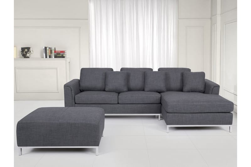 Dugard Hjørnesofa Venstre - Mørkegrå - Sofa med chaiselong - 4 personers sofa med chaiselong