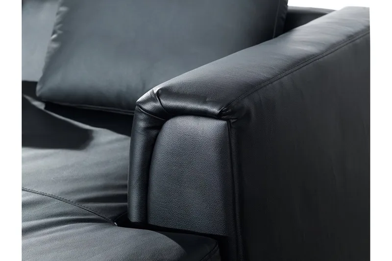 Dugard Hjørnesofa Venstre - Sort/Læder - Møbler - Sofaer - Sofa med chaiselong
