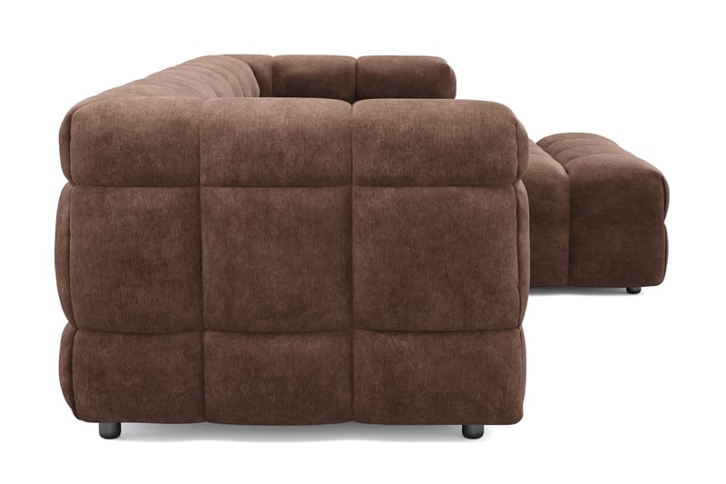 Elise 3-personers Sofa med Chaiselong Højre - Brun - Møbler - Sofaer - Sofa med chaiselong