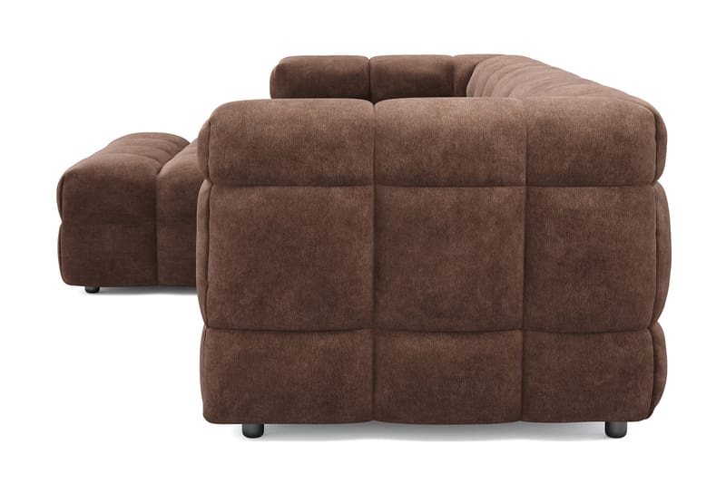 Elise 3-personers Sofa med Chaiselong Venstre - Brun - Møbler - Sofaer - Sofa med chaiselong