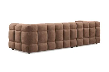 Elise 4-sæders Venstrevendt L-formet Boblet Chaiselongsofa 274 cm i Chenille - Brun - Møbler - Sofaer - Sofa med chaiselong