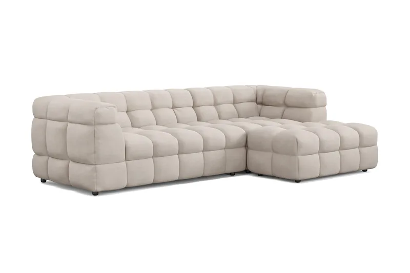 Elise 4-personers Sofa med Chaiselong Højre - Beige - Møbler - Sofaer - Sofa med chaiselong