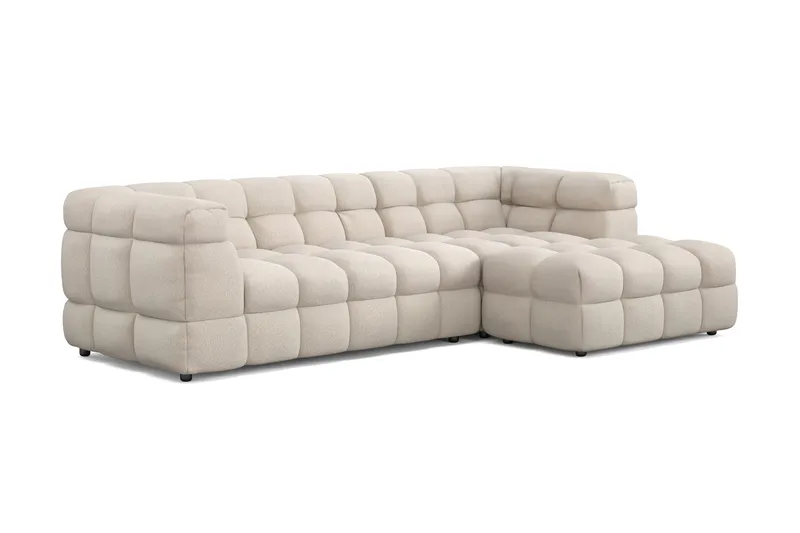 Elise 4-personers Sofa med Chaiselong Højre - Beige - Møbler - Sofaer - Sofa med chaiselong
